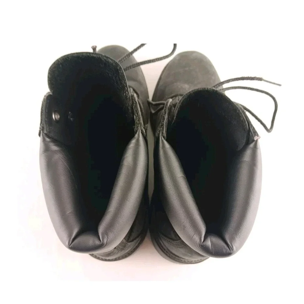 Timberland Waterproof Kids Boots 6 Inch Black Leather Size 5.5‎ Big Boy Shoes